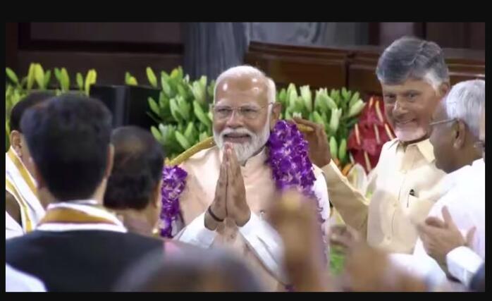 NDA-in parliamentary party leader atan Modi pawm