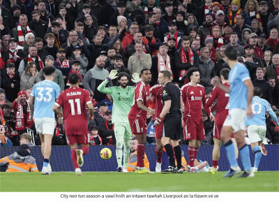 City vs Liverpool: An hmaah mualphona leh ropuina