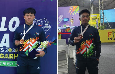 Khelo India Tribal Games (KITG) Silvan-a tan Gold; Laithanpuia tan Silver