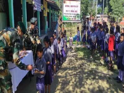 Assam: Indian Army Spear Corps unit-in 'National Education Day' lawm