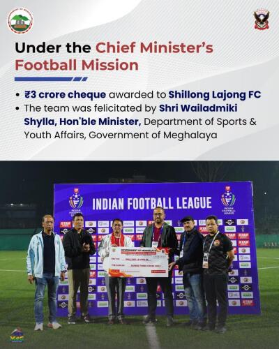 Shillong Lajong-in sorkar aṭangin nuai 300 dawng