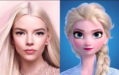 Anya Taylor-Joy i'n  Elsa lema chan a chak