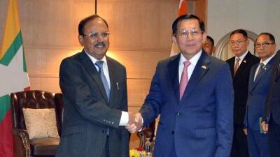 NSA Ajit Doval leh Myanmar President inkawm