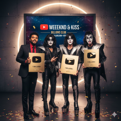 YouTube's "Billion Views Club"-ah The Weeknd leh Kiss