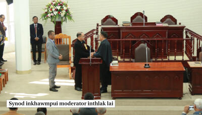 2026 Synod moderator atan Rev. R Lalrinsanga thlang