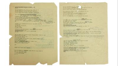Bob Dylan draft lyric USD 500k in hralh