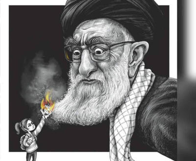 Supreme Leader cartoon tihchhuah vangin Iran sorkarin France a vau