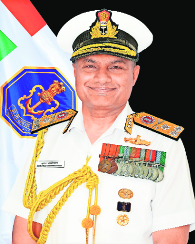 Chief of Navy Staff atan Vice Admiral Swaminathan ruat