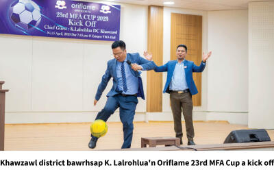 Vawiin aṭangin Khawzawlah Oriflame MFA Cup ṭan dawn