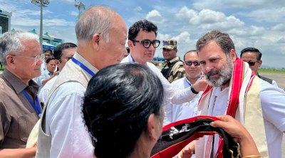 Manipur police-te'n Rahul Gandhi convoy an dang