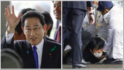 Japan PM thusawi lai smoke bomb-in bei