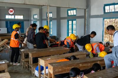 Air raid civil defence mock drill nei