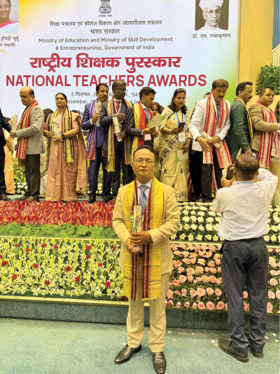 Dr Zoramdinthara'n National Award to Teacher for Higher Education a dawng