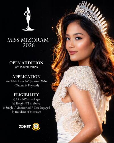 Miss Mizoram 2026 thlang dawn