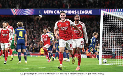 UCL semifinal-ah la champion ngai lo; Zanin dar 12:30-ah Atletico Vs Arsenal