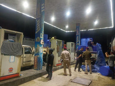 Myanmar-a thawn tur tuialhthei Police-in filling station-ah an man