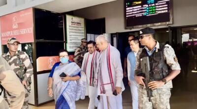 Manipur : BJP hruaitu BL Santosh leh Sambit Patra-ten Imphal thleng