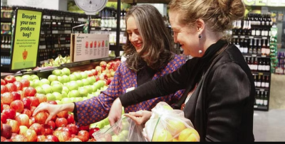 New Zealand-in supermaket-ah plastic bag khap dawn